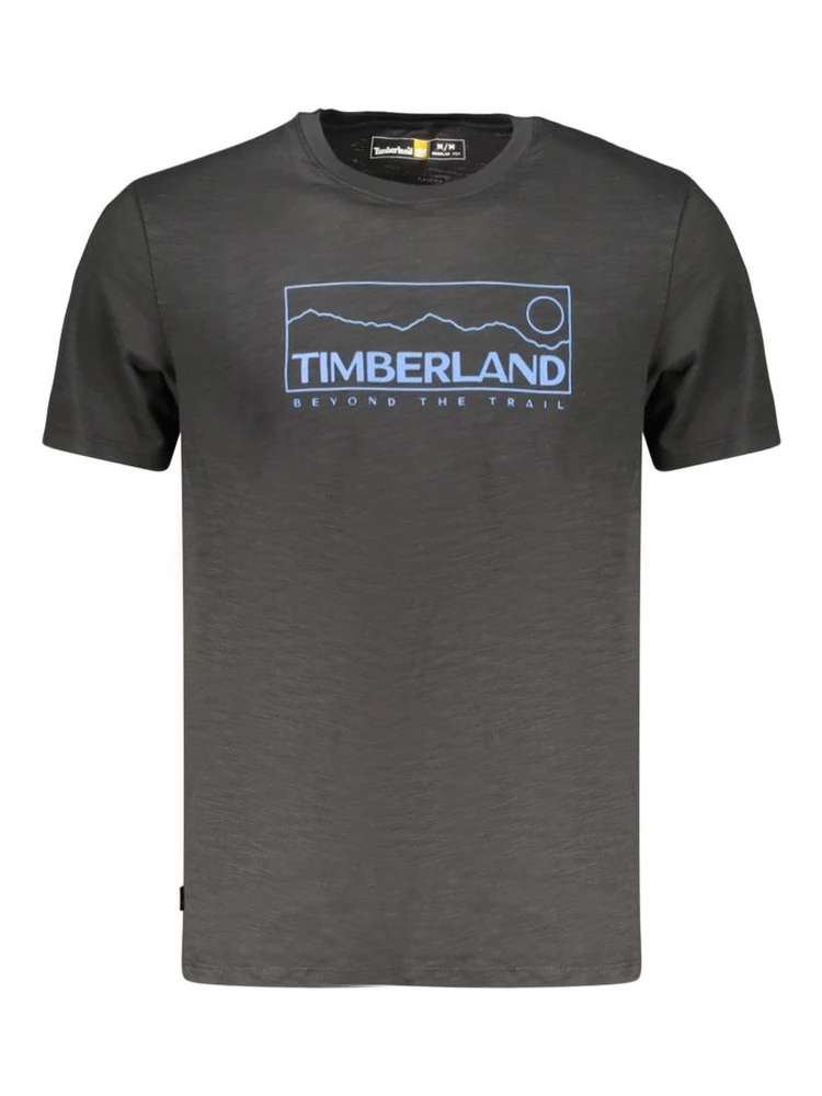 Black Cotton Men T-Shirt