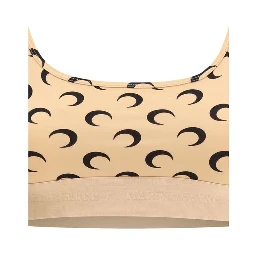 Beige Polyamide Sport Bra