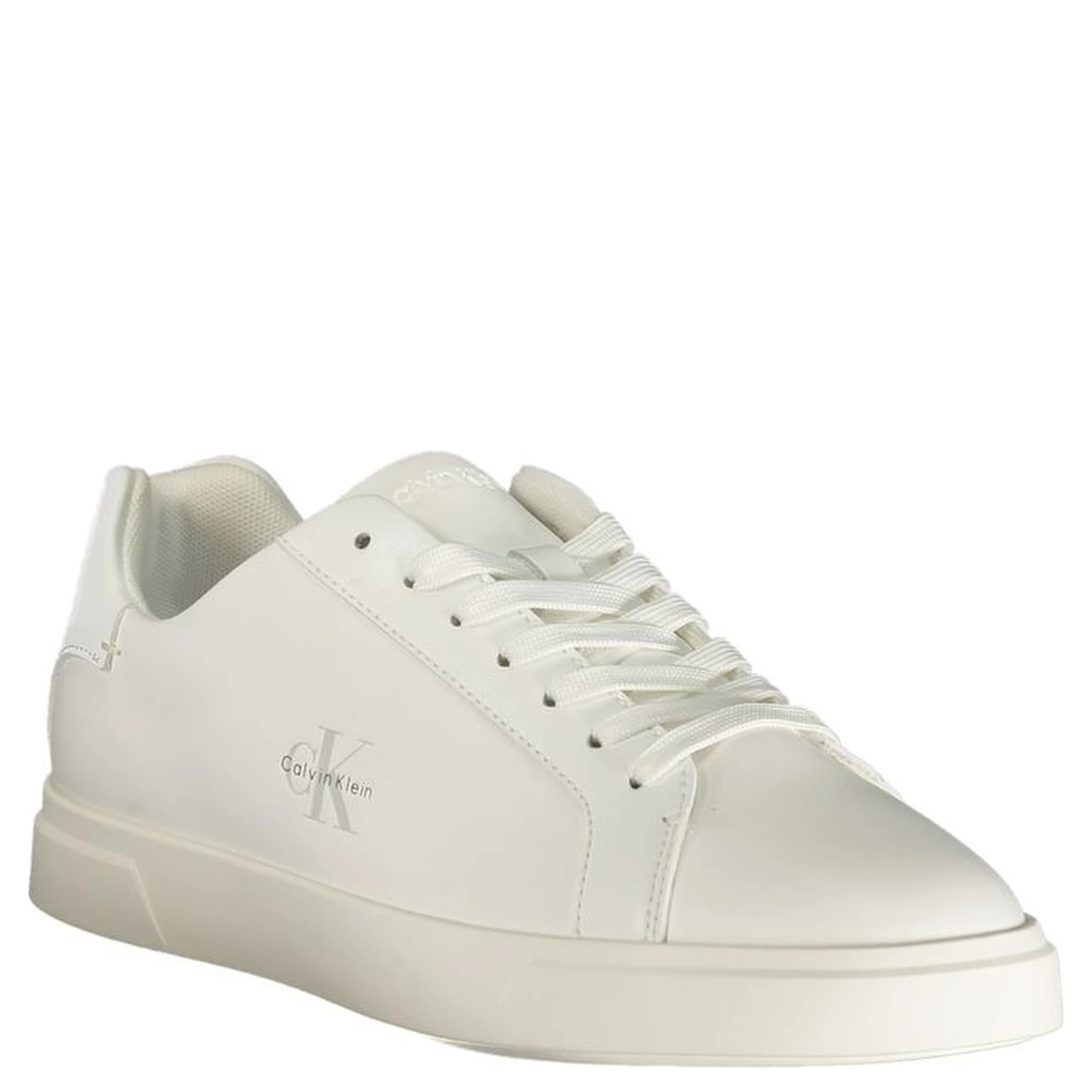 White Polyurethane Women Sneaker