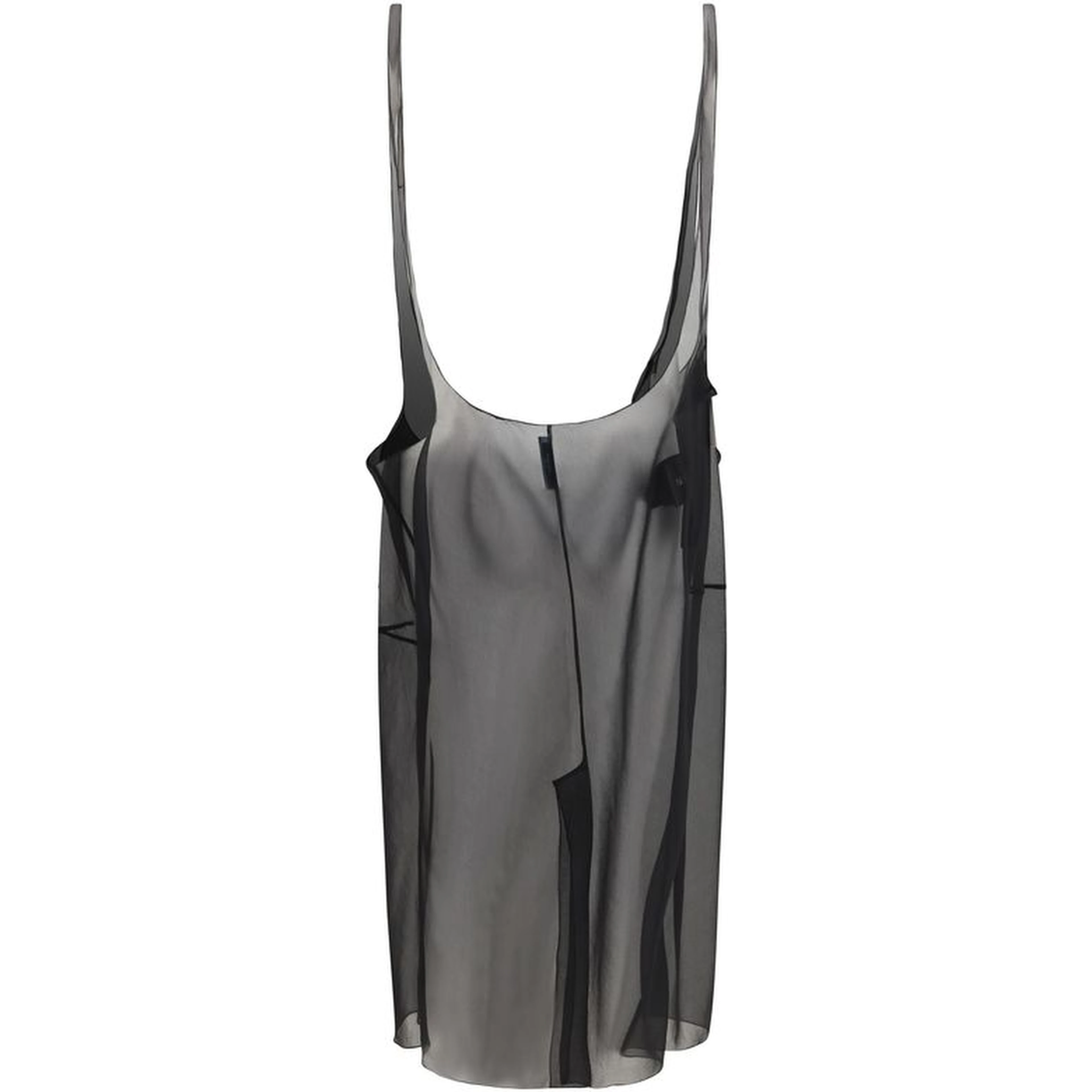 Black Polyester Midi Skirt