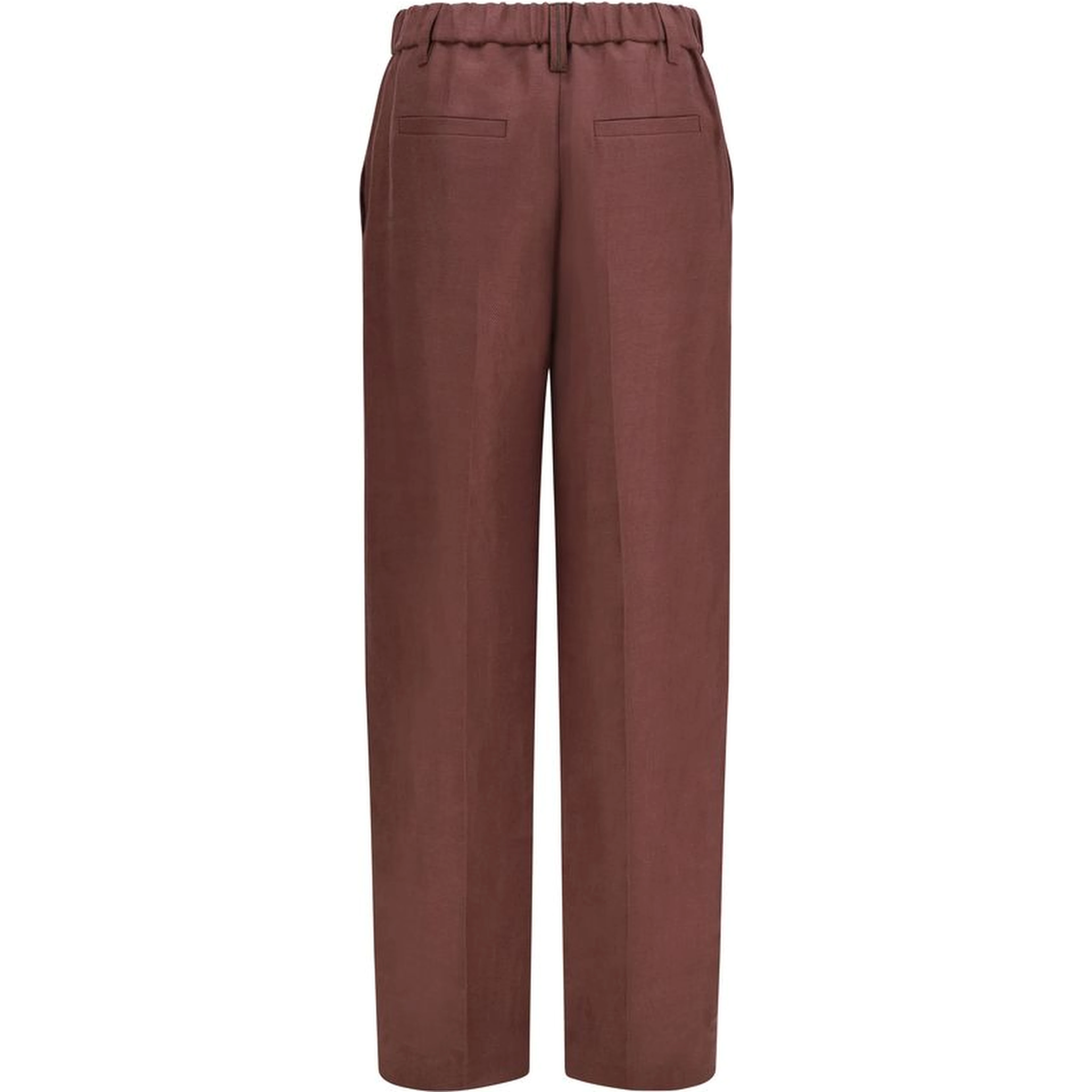 Brown Linen Casual Pants