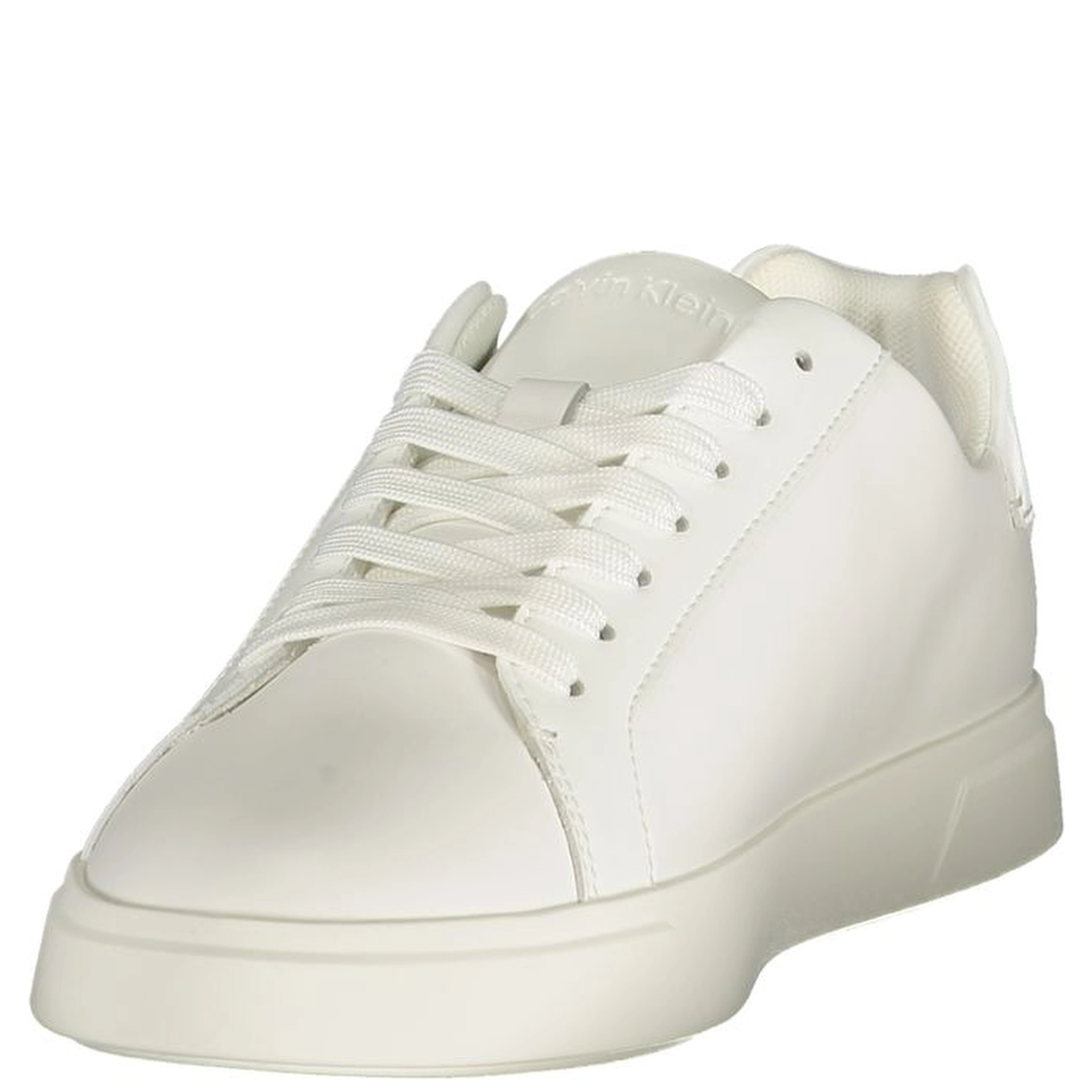 White Polyurethane Women Sneaker