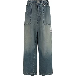 Blue Cotton Relaxed Fit Jeans