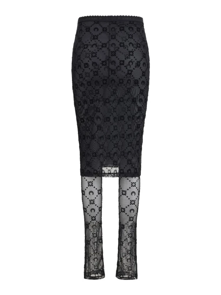 Black Recycled Polyamide Midi Skirt alternative