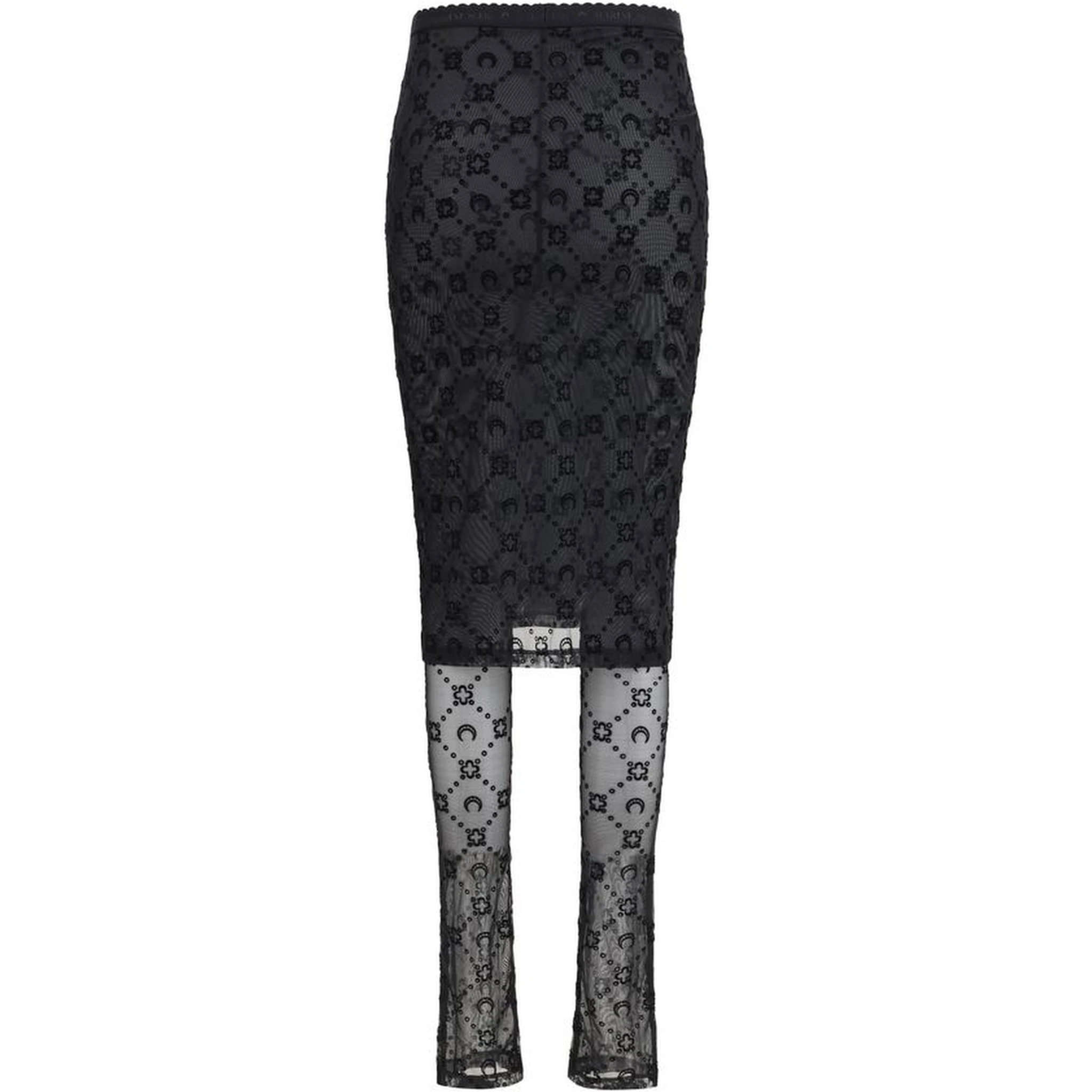 Black Recycled Polyamide Midi Skirt