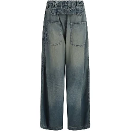 Blue Cotton Relaxed Fit Jeans