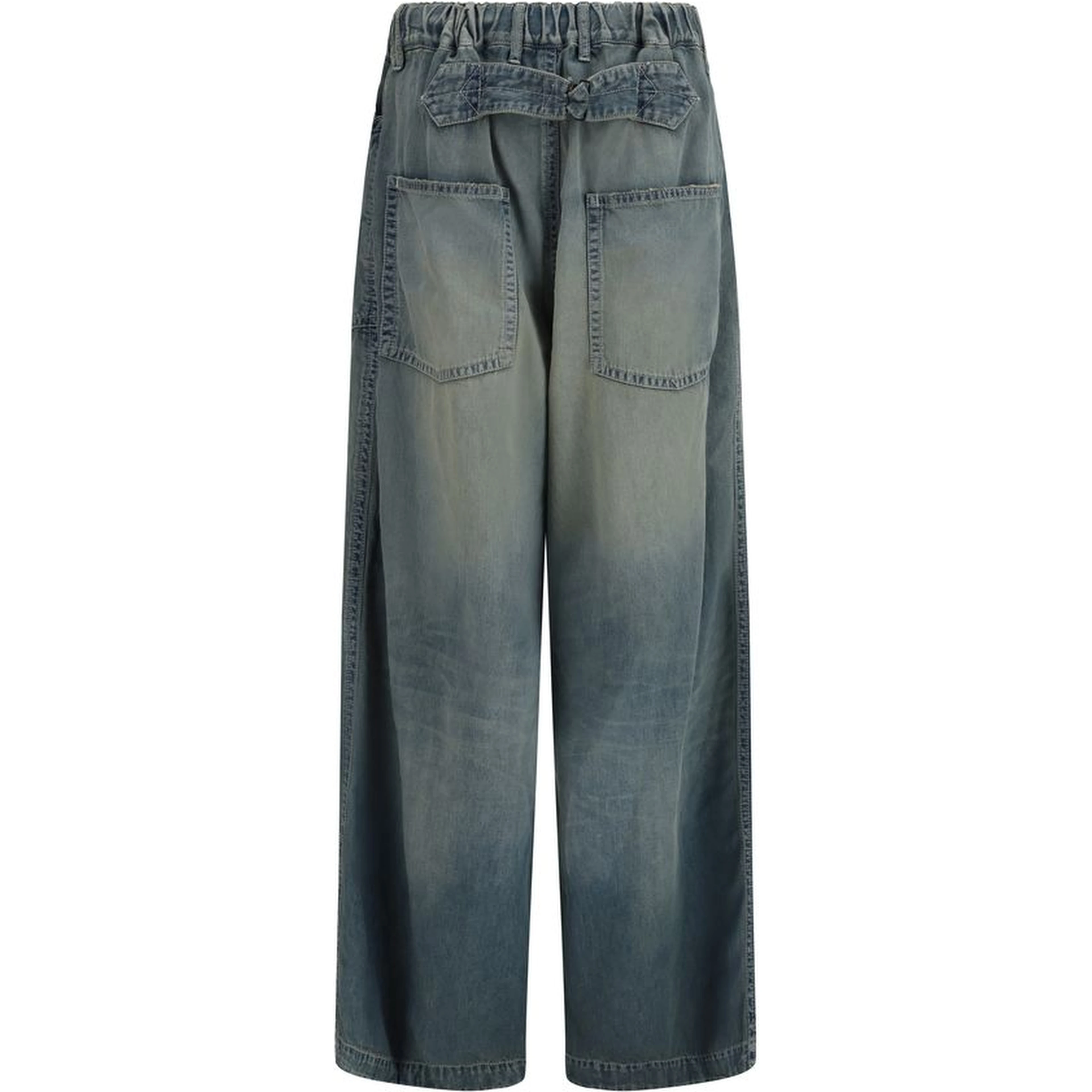 Blue Cotton Relaxed Fit Jeans