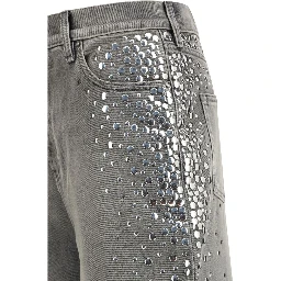 Gray Cotton Jeans Denim