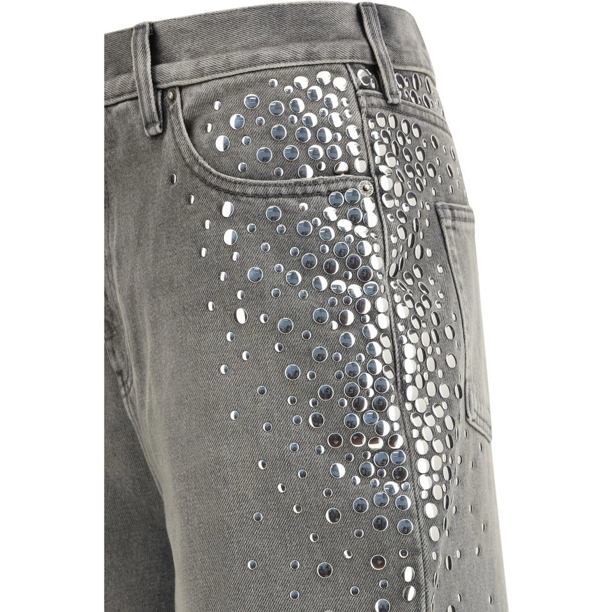 Gray Cotton Jeans Denim