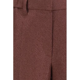 Brown Linen Casual Pants