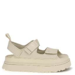 Beige Recycled Polyester Flat Sandals