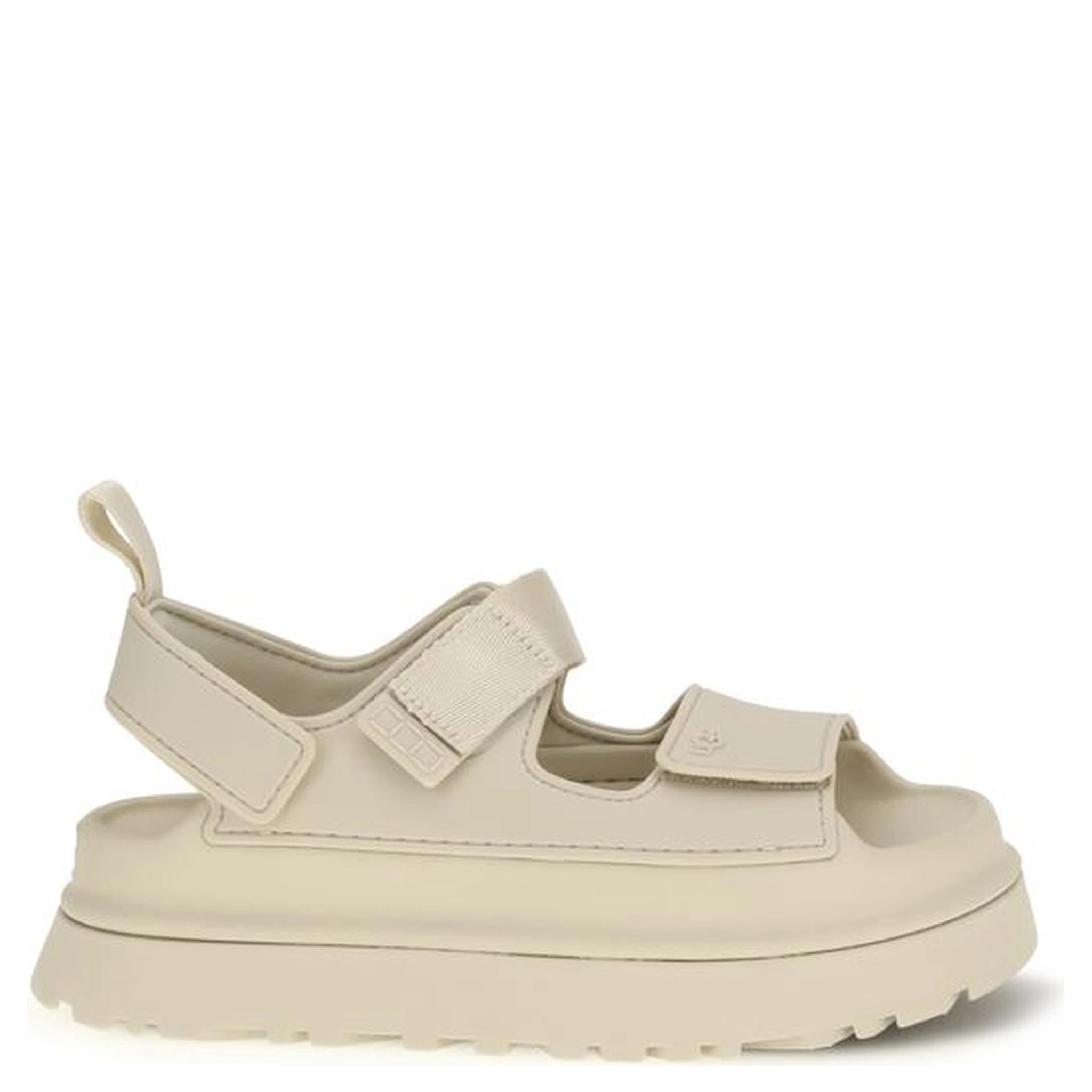 Beige Recycled Polyester Flat Sandals