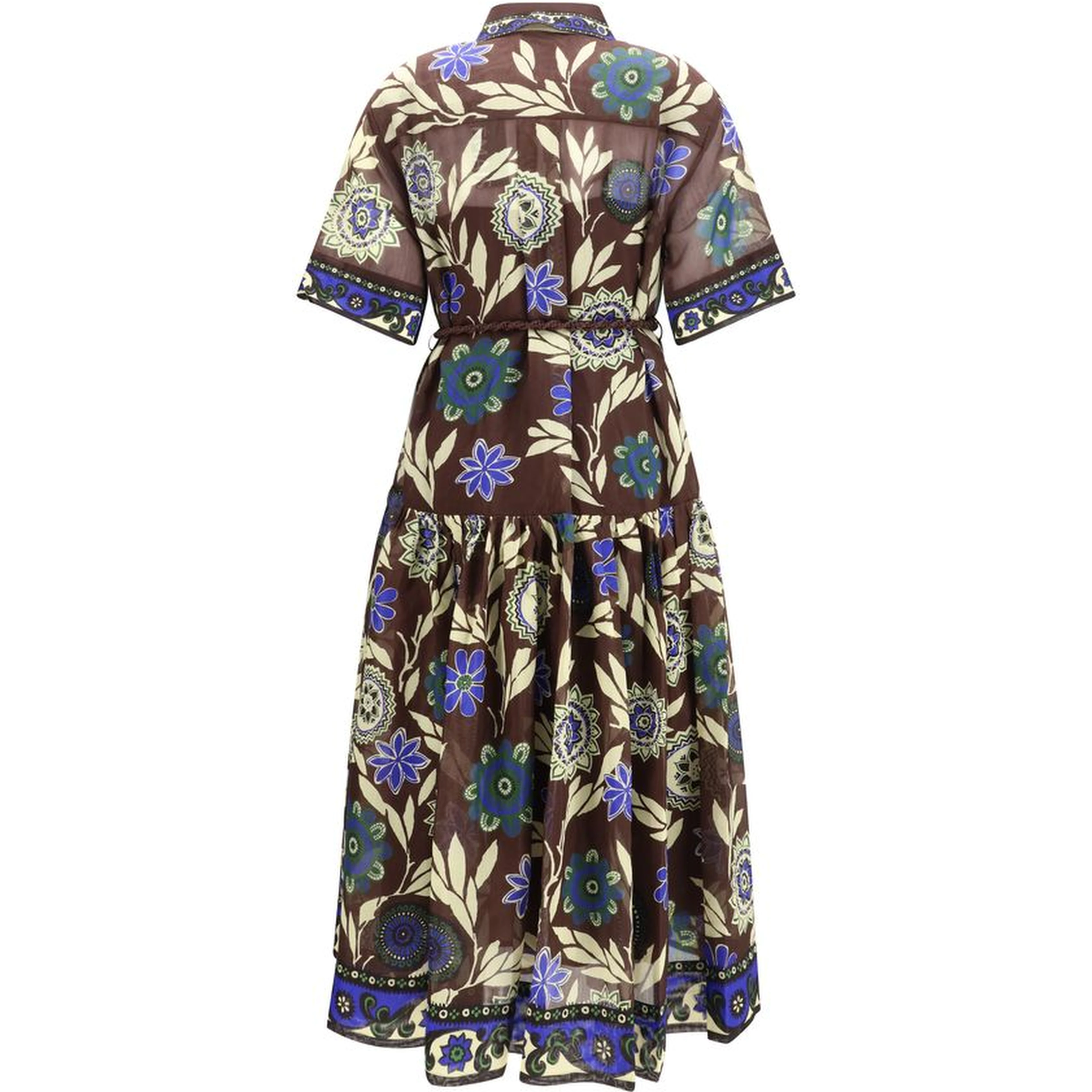 Brown Cotton Casual Dress