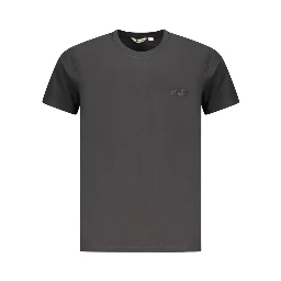 Black Cotton Men T-Shirt