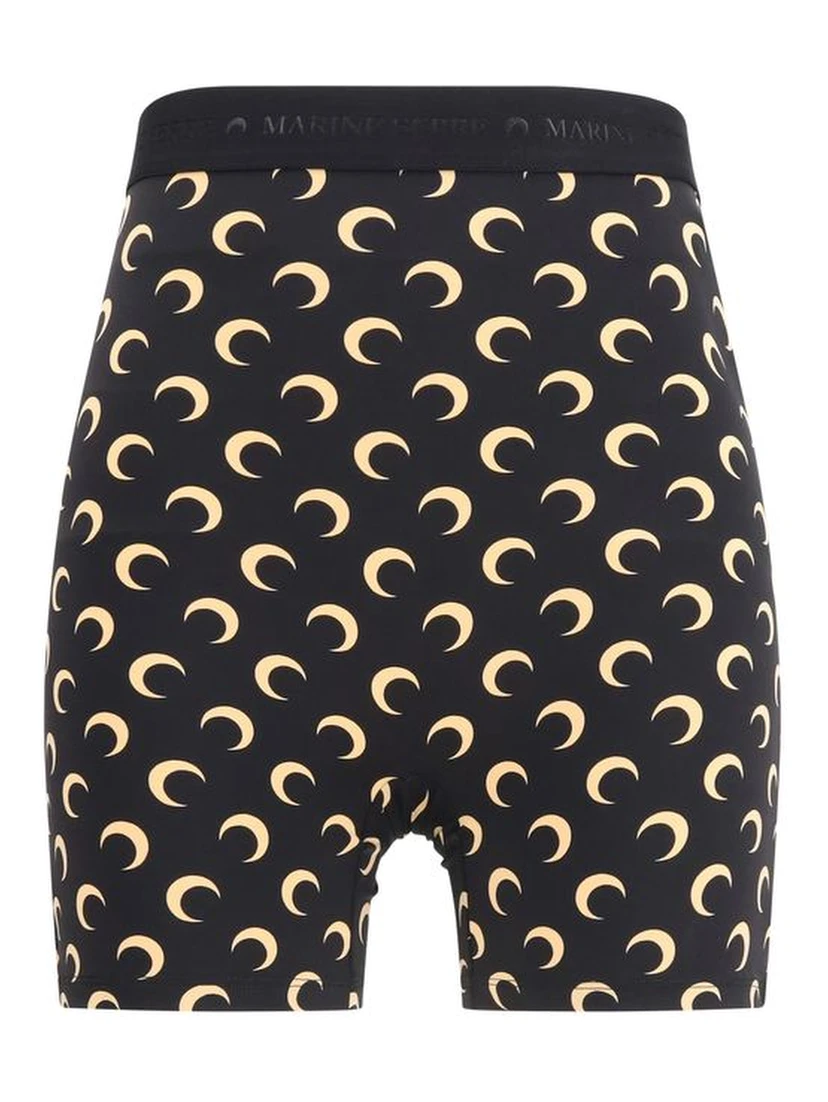 Black Polyamide Bermuda Shorts