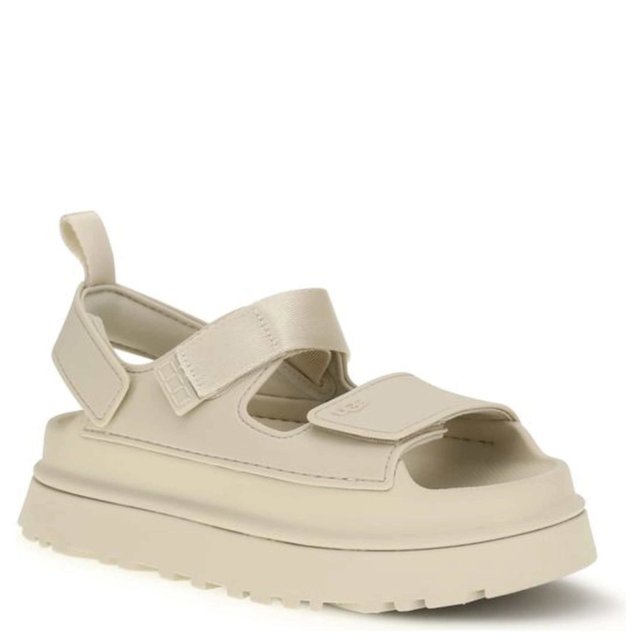 Beige Recycled Polyester Flat Sandals