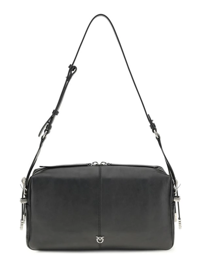 Black Calf Leather Bos Taurus Shoulder Bag