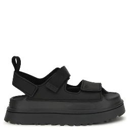 Black Recycled Polyester Platform Sandals