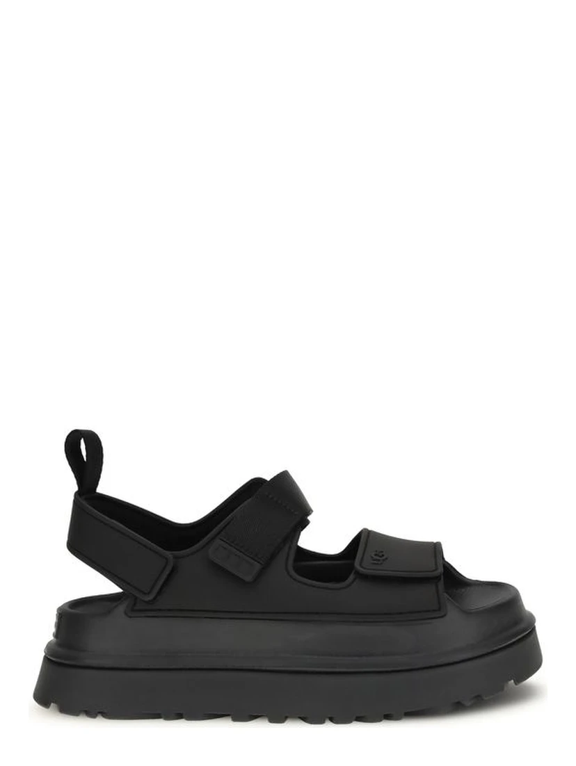 Black Recycled Polyester Platform Sandals