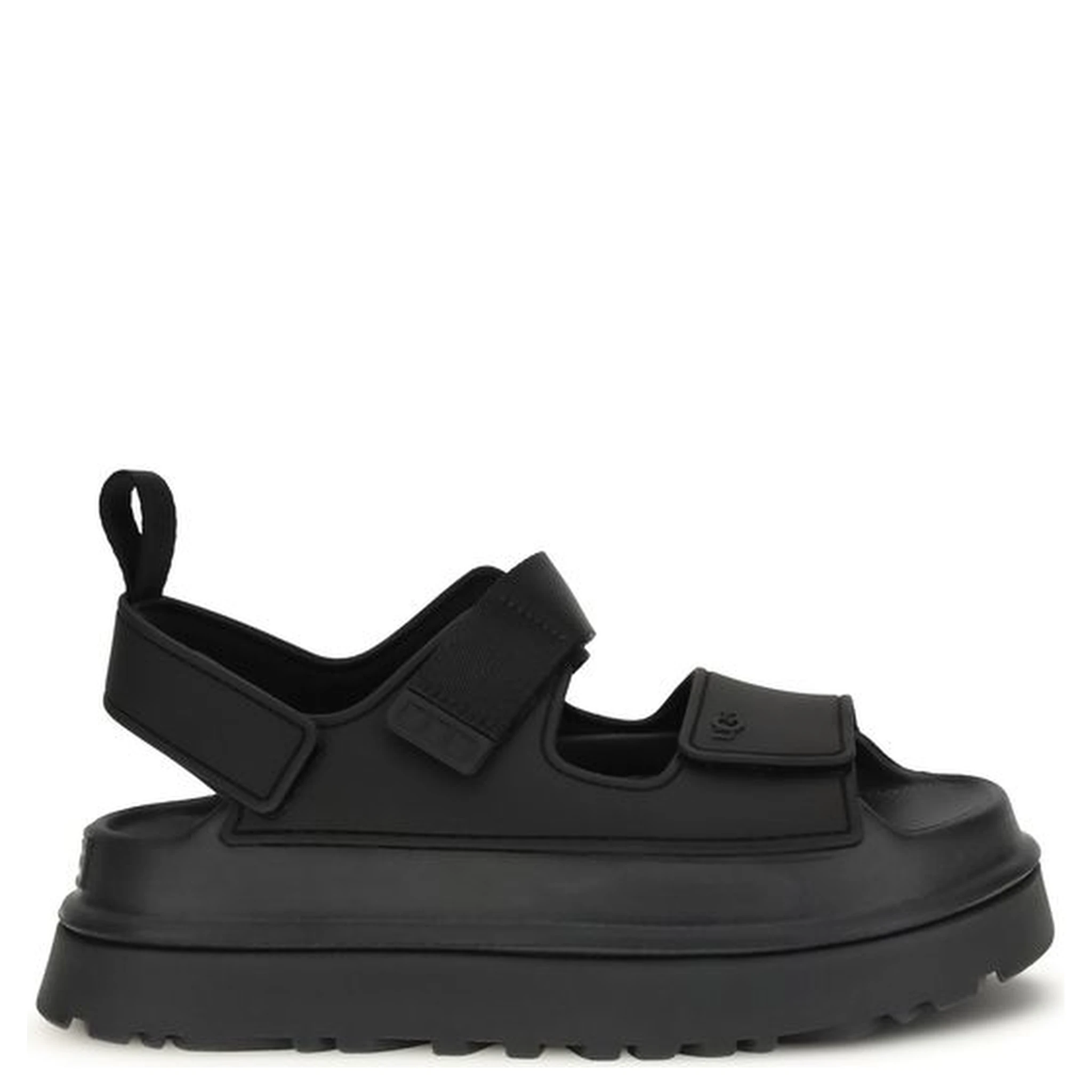 Black Recycled Polyester Platform Sandals