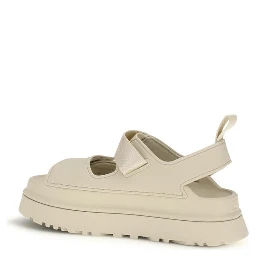 Beige Recycled Polyester Flat Sandals