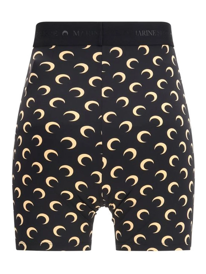 Black Polyamide Bermuda Shorts