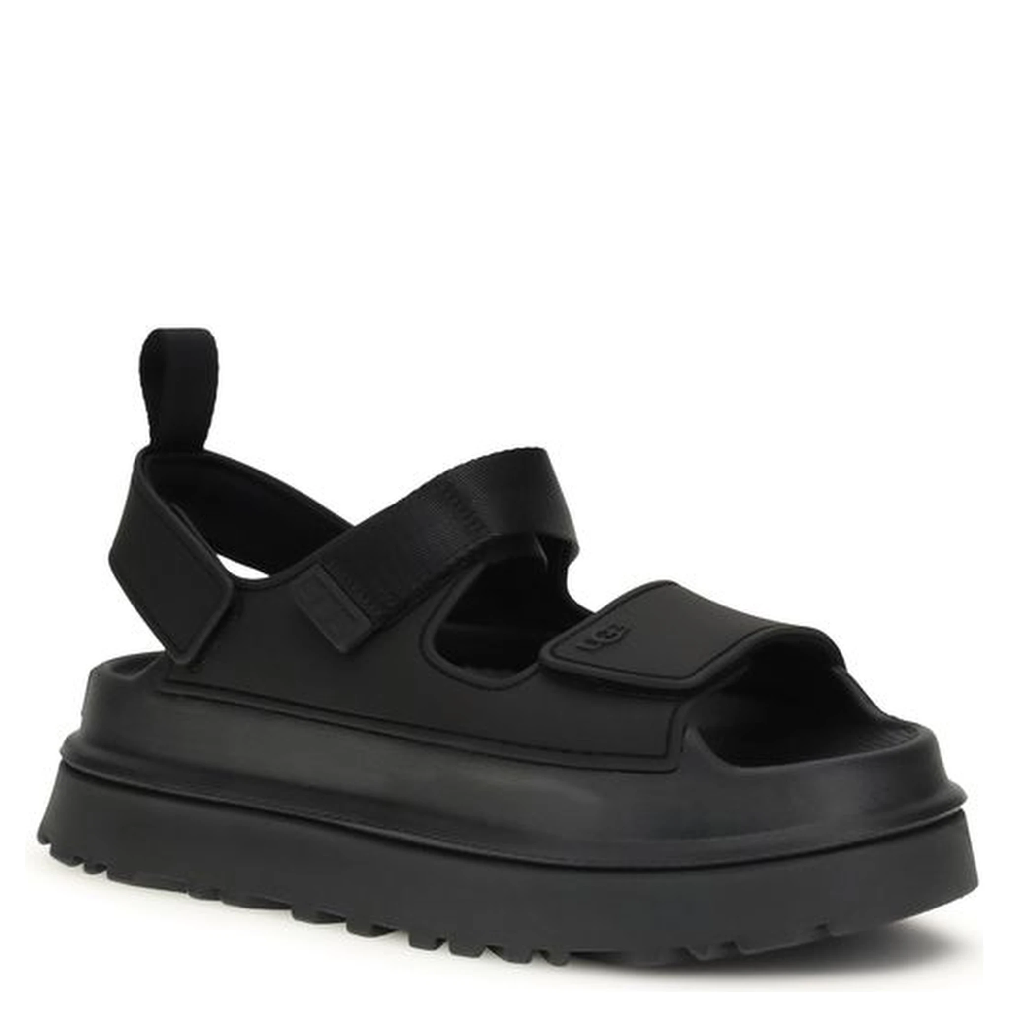 Black Recycled Polyester Platform Sandals