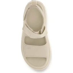 Beige Recycled Polyester Flat Sandals