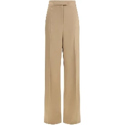 Beige Silk Dress Pants