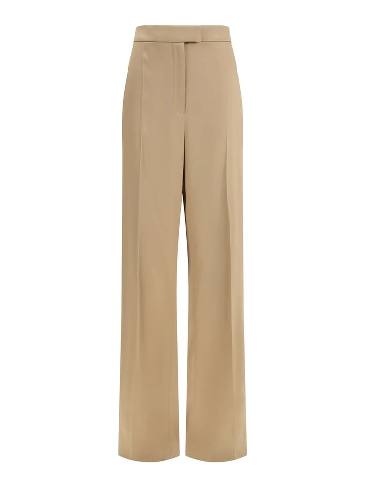 Beige Silk Dress Pants