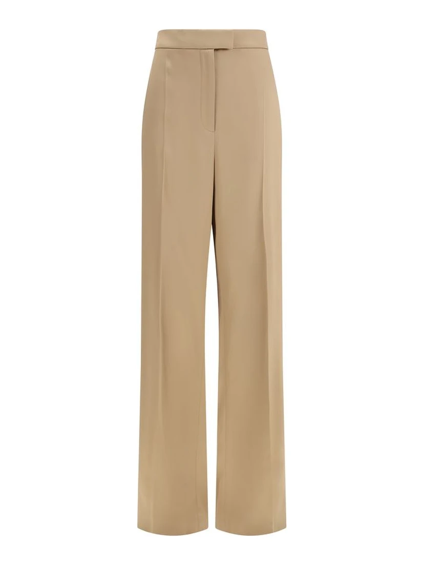 Beige Silk Dress Pants
