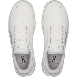 White Recycled Polyester Athletic Sneakers