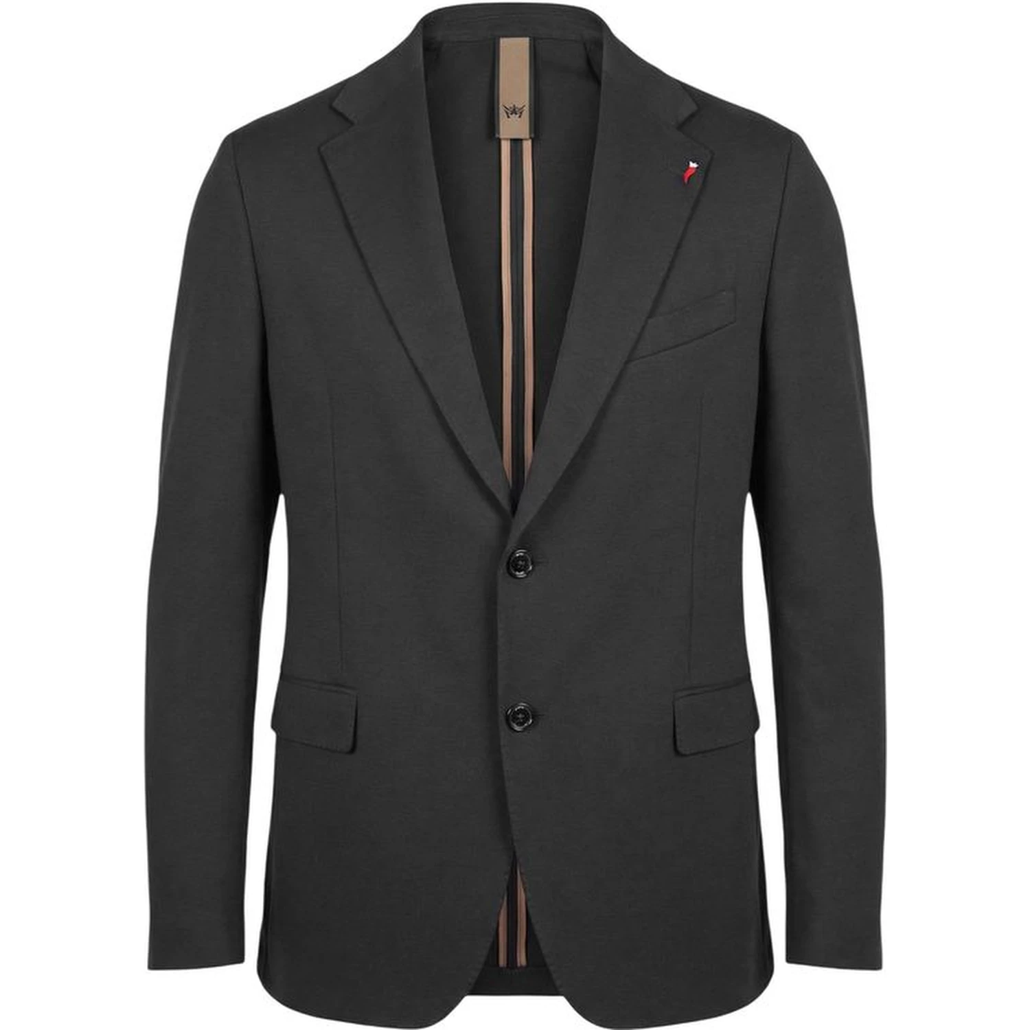 Black Cotton Two-Piece Suit