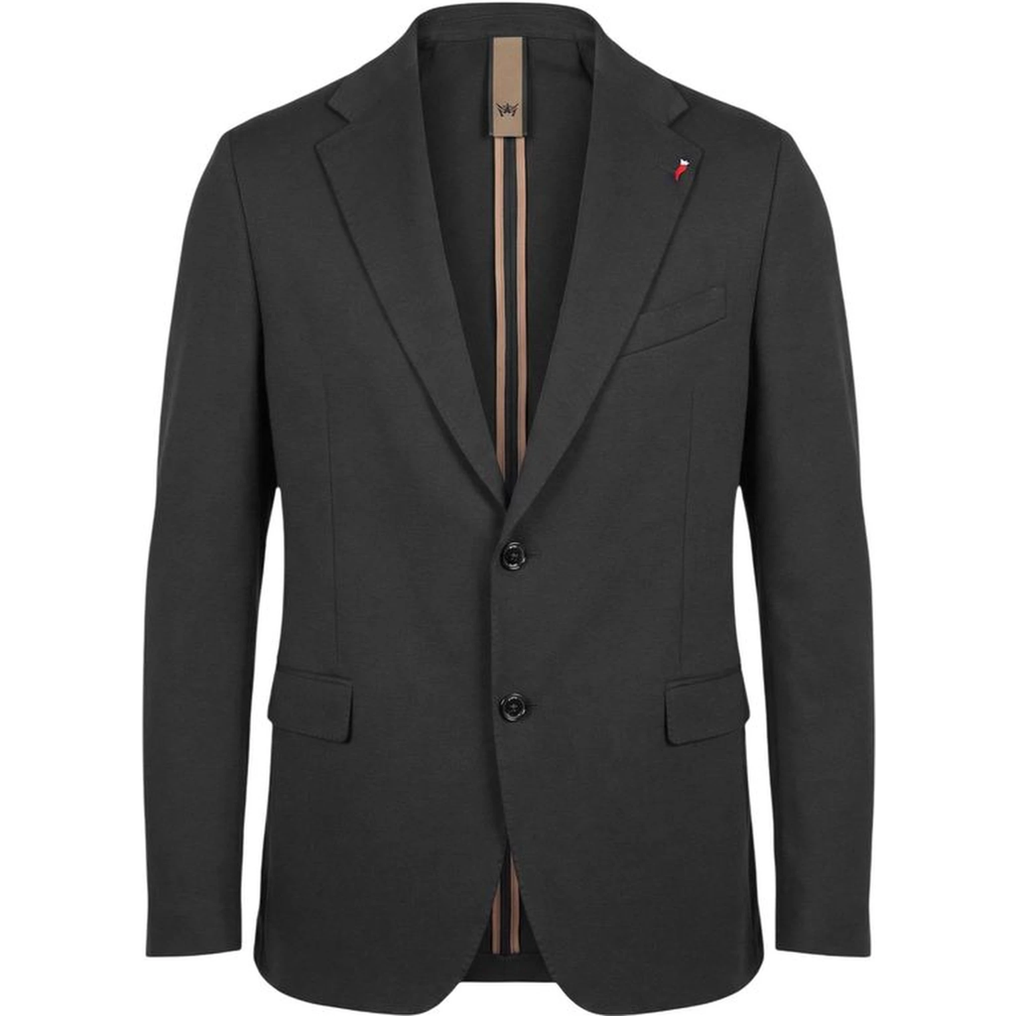 Black Cotton Two-Piece Suit