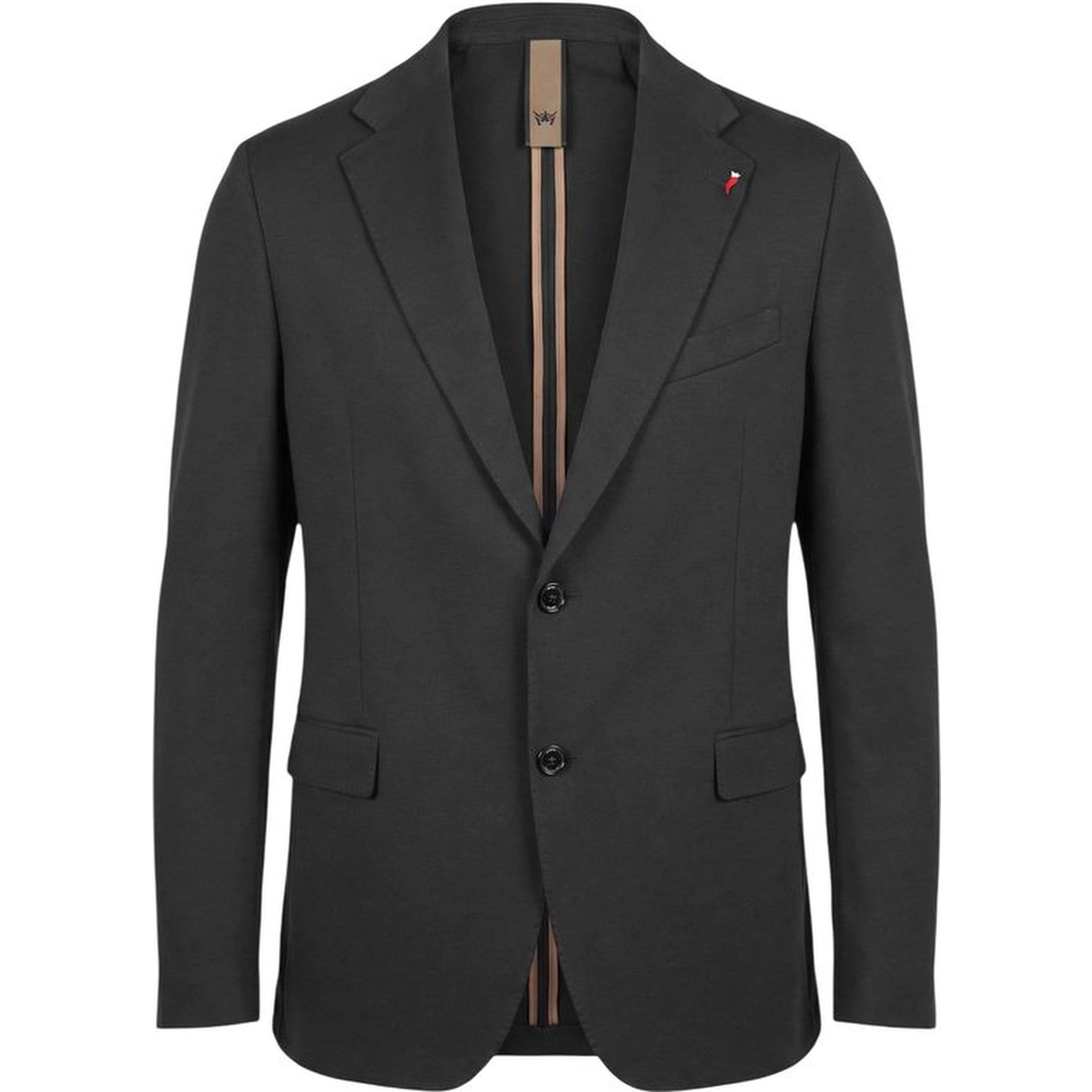 Black Cotton Two-Piece Suit