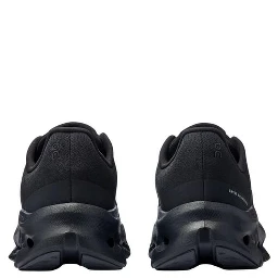 Black Polyester Athletic Sneakers