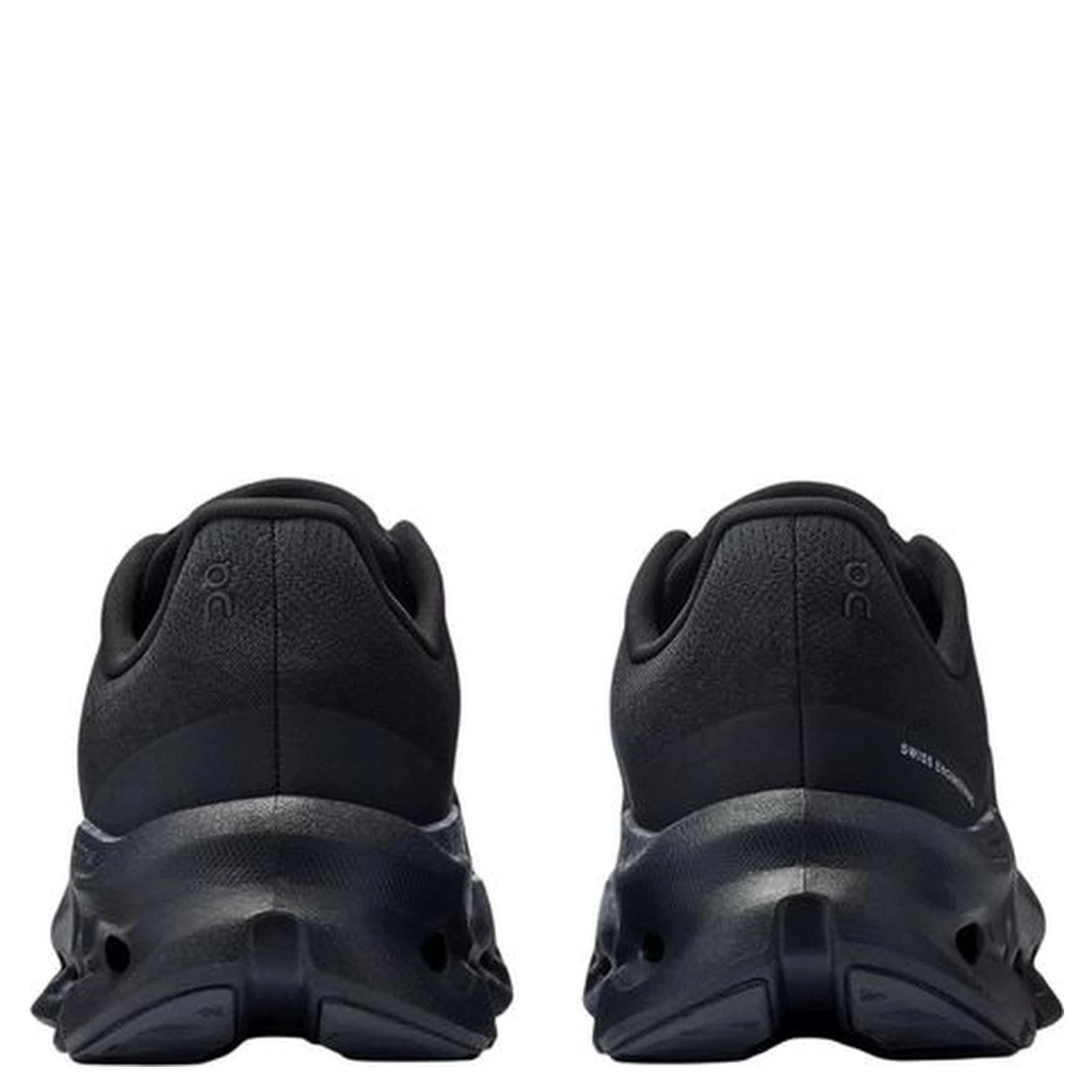 Black Polyester Athletic Sneakers
