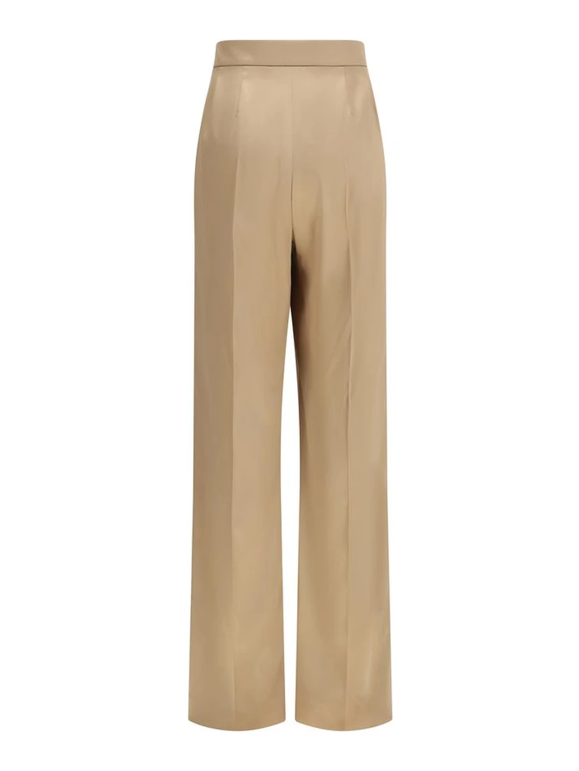 Beige Silk Dress Pants