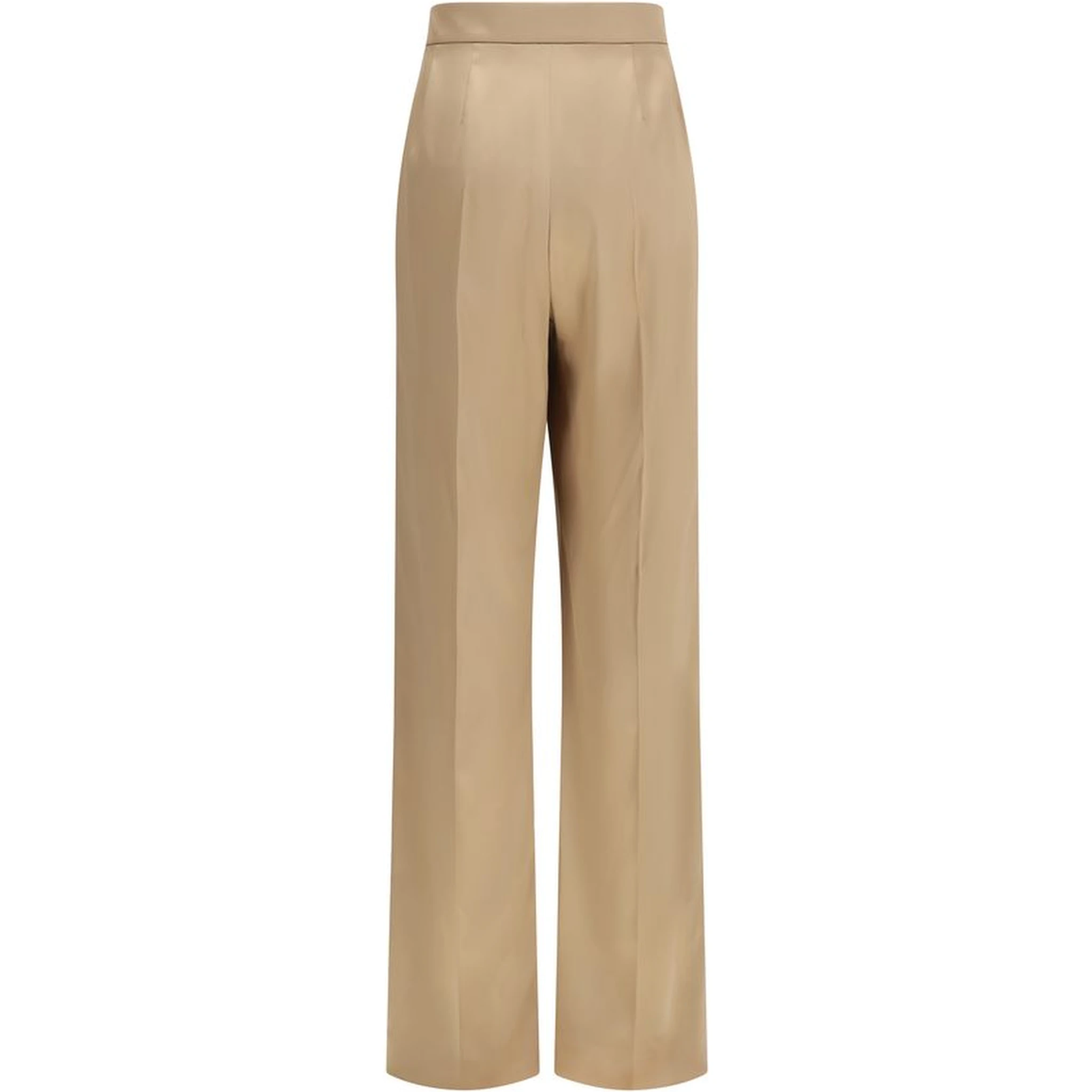 Beige Silk Dress Pants