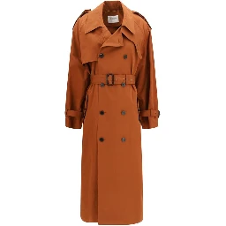 Brown Cotton Trench Coat