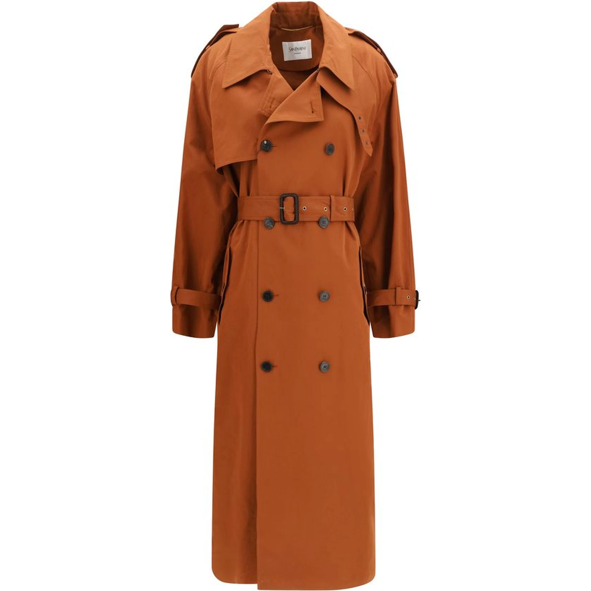 Brown Cotton Trench Coat