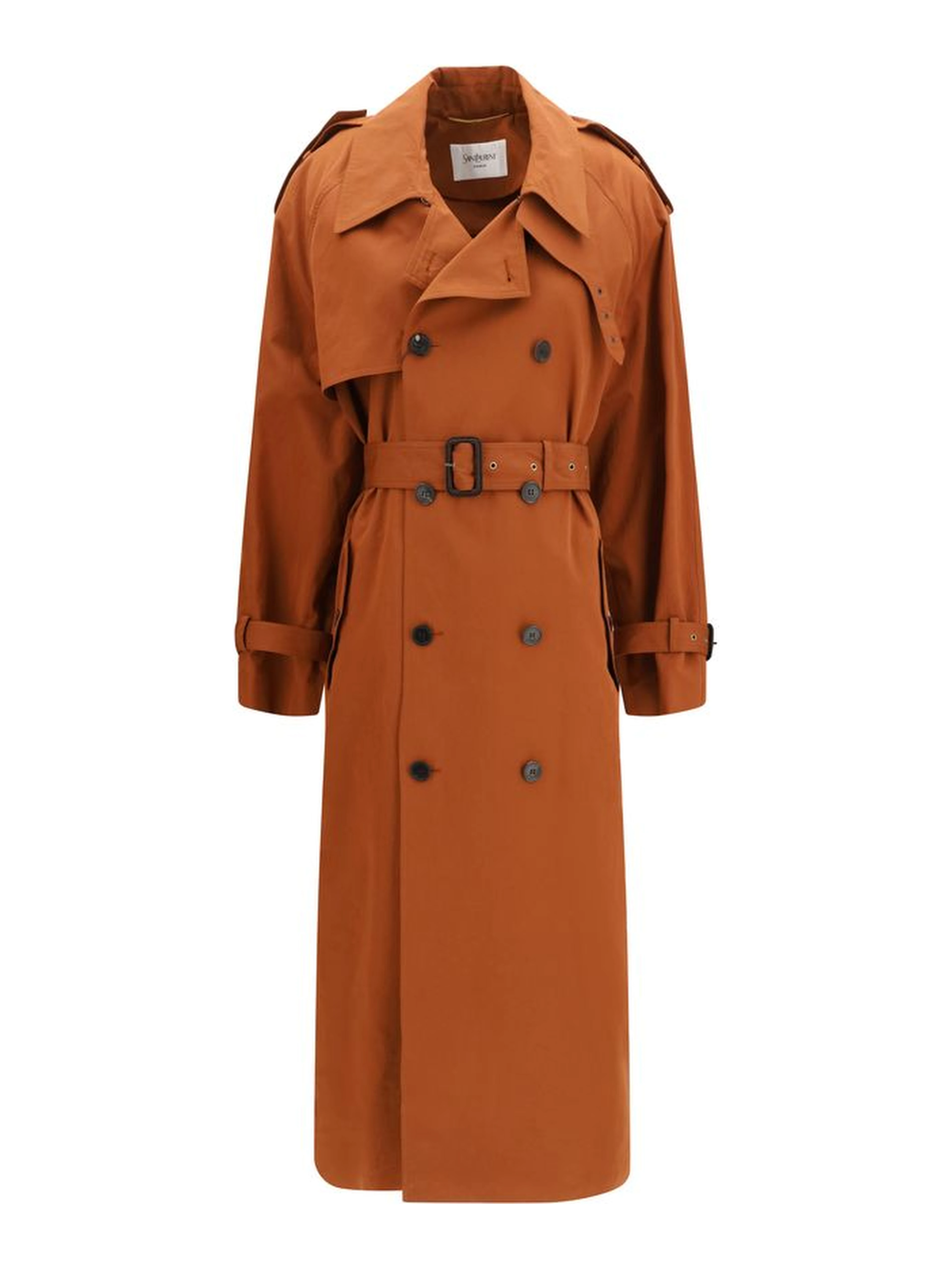 Brown Cotton Trench Coat