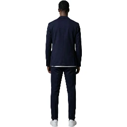 Blue Cotton Two-Piece Suit