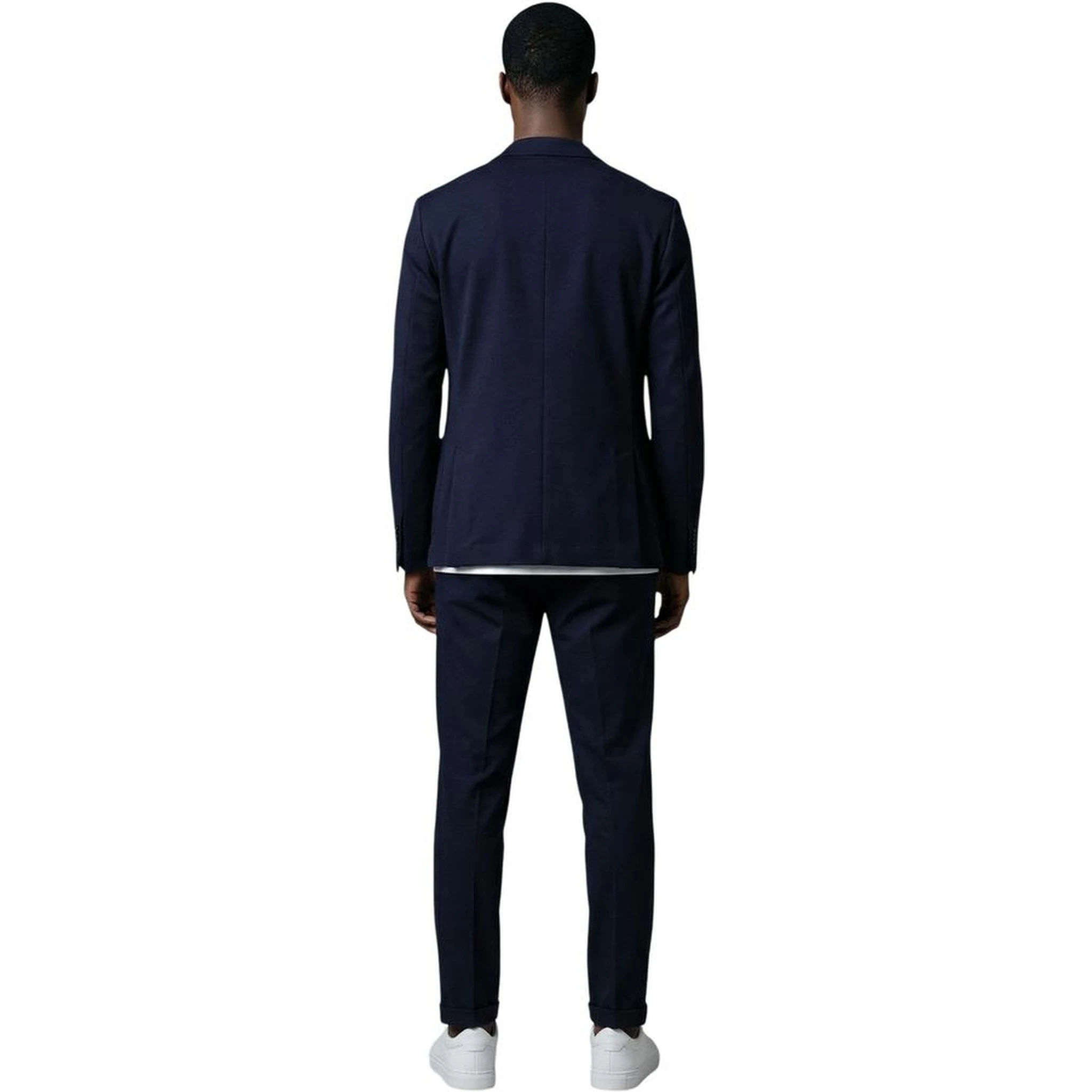 Blue Cotton Two-Piece Suit