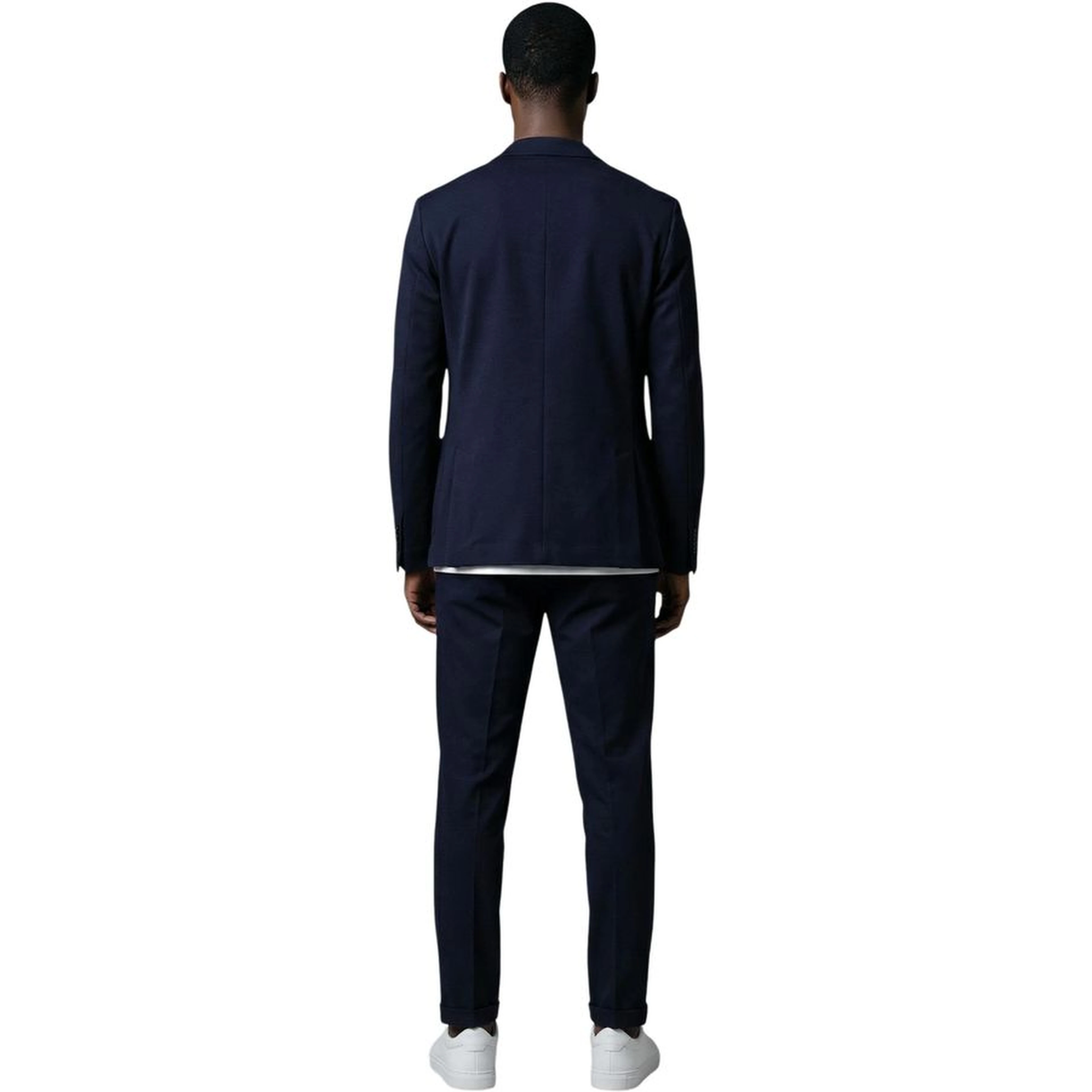 Blue Cotton Two-Piece Suit