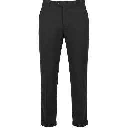 Black Cotton Two-Piece Suit