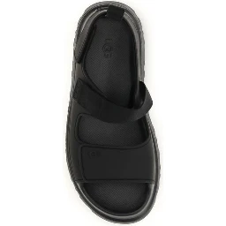 Black Recycled Polyester Platform Sandals