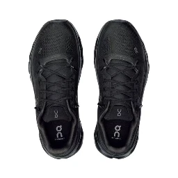 Black Polyester Athletic Sneakers