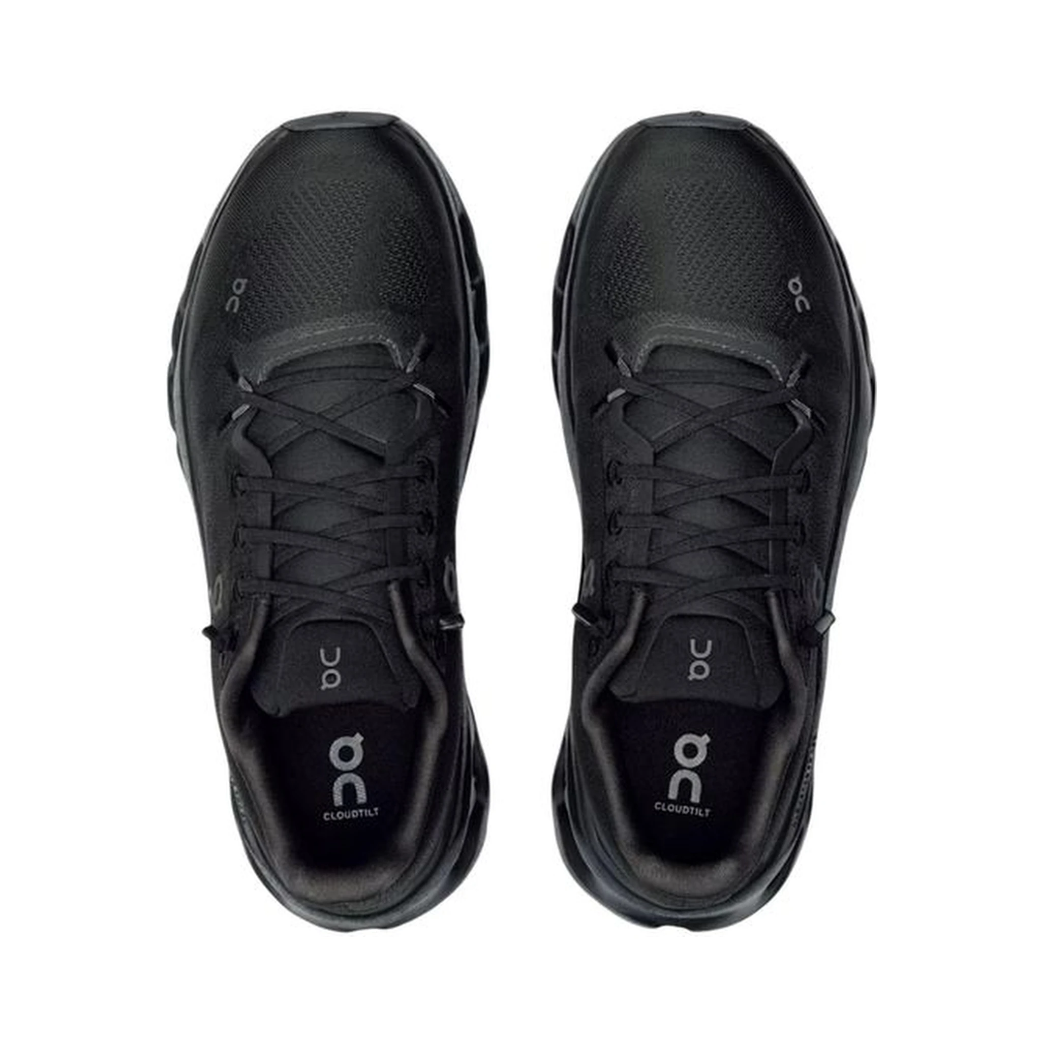 Black Polyester Athletic Sneakers