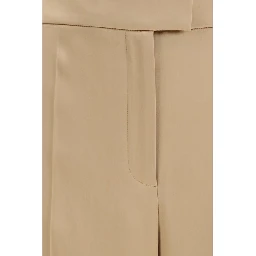 Beige Silk Dress Pants